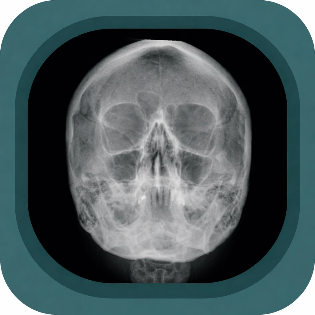 X-Ray Facial Bones Waters View Anatomy icon